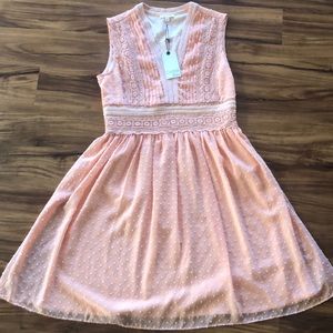 Cotton Bleu Peach Dress size Medium NWT